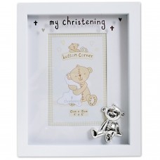 Button Corner MDF Photo Frame and Icon "My Christening" 4"x6" 